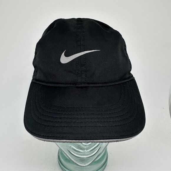 Nike Hat Cap Strap Back Black Dri-Fit Featherlight Running Women Athletic Sports - Picture 2 of 9